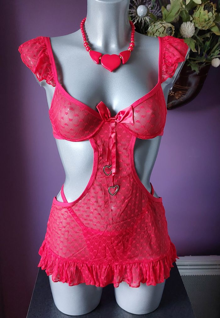 Nuisette (2 pièces) au style glamour et romantique - Taille M/L 38-40 - photo numéro 3