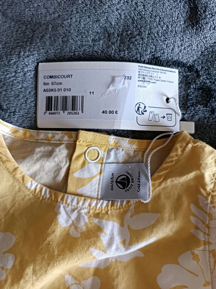 Combishort Petit Bateau neuve bébé fille - photo numéro 2