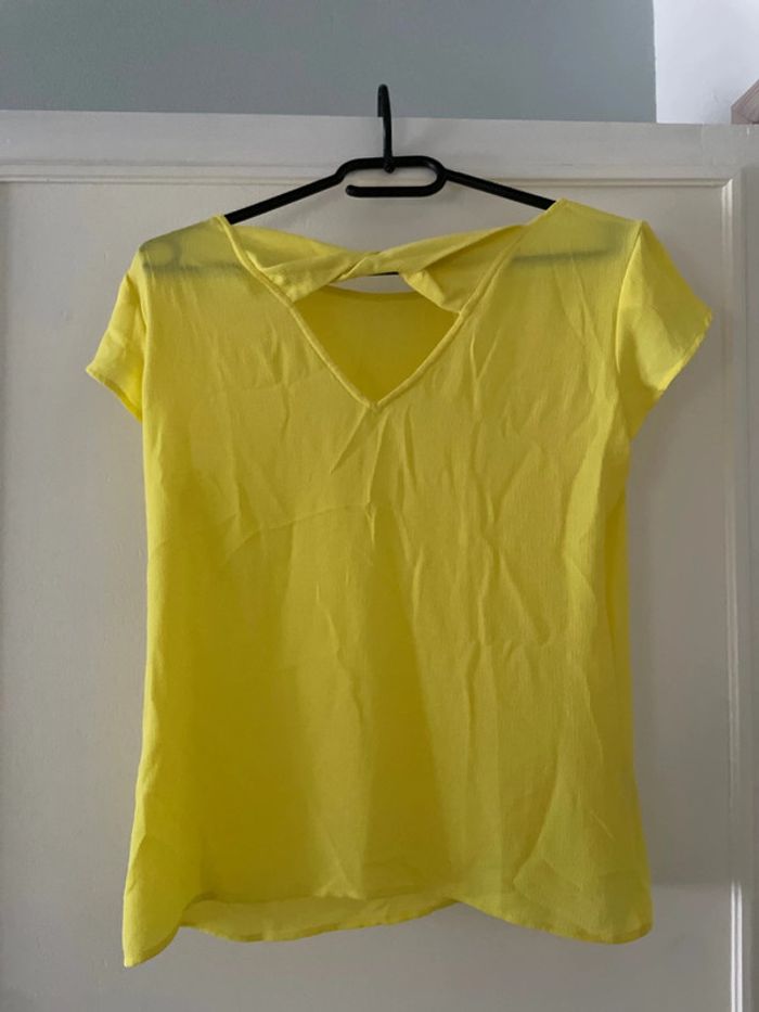 T shirt jaune Promod taille S - photo numéro 2