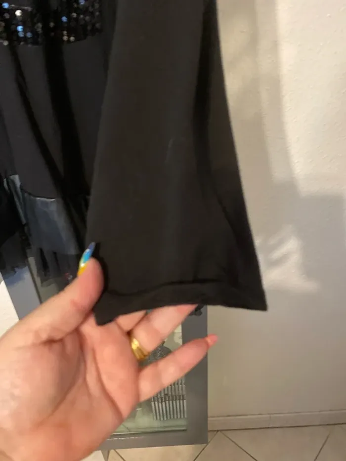 superbe pull tunique à capuche original taille 52 bi matière - photo numéro 7