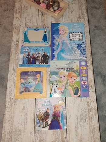 Lot de 5 livres jeux la reine des neige