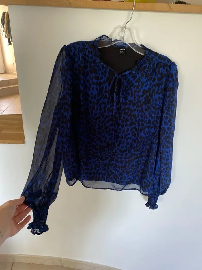 Blouse noir et bleu SHEIN
