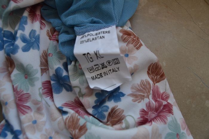 Blouse femme fleurie multicolore col élastiqué manches 3/4 taille XL - photo numéro 3