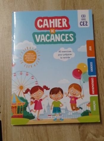 cahier de vacances du CE1 au CE2 édition 2025