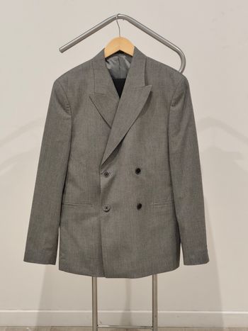Veste de costume croisé gris Devred