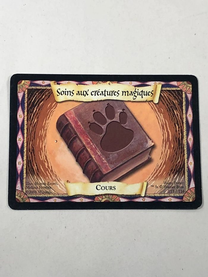 Soin aux créatures magiques carte Harry potter