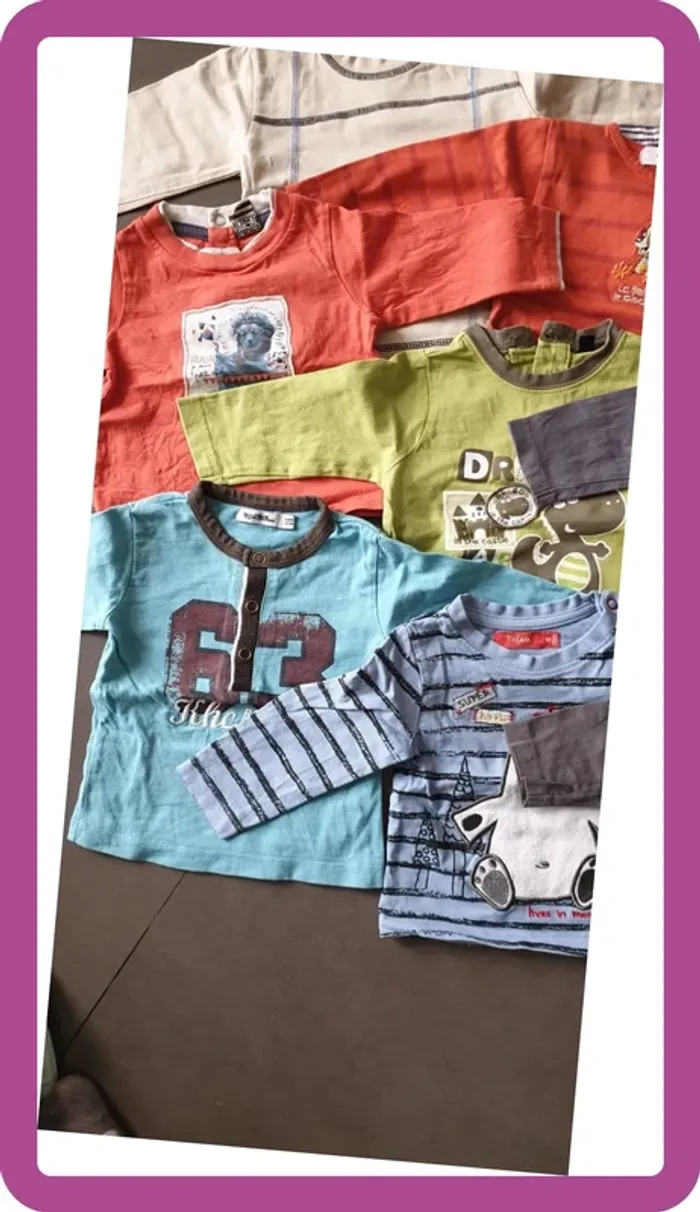 Lot 12 t-shirt manches longues - photo numéro 3