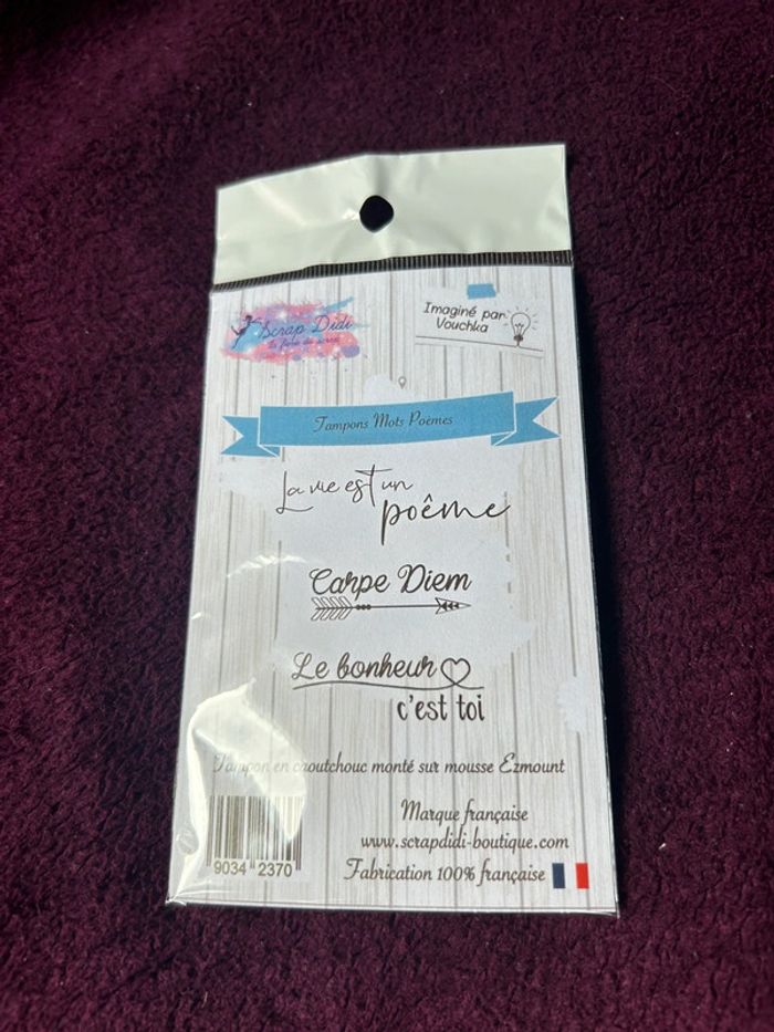 Lot neuf de 3 tampons Scrap Didi