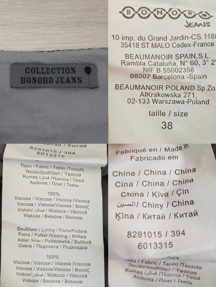 Mini jupe volant gris moucheté noir y2k / Bonobo Jeans - 38/M - photo numéro 9