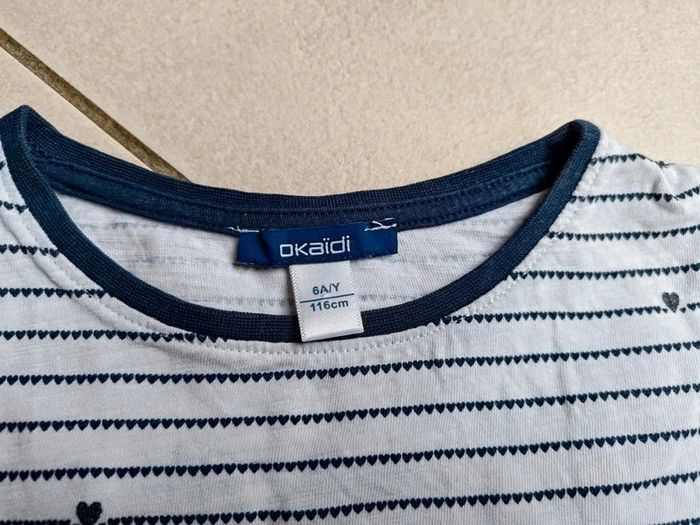 T shirt coeur marinière - photo numéro 4