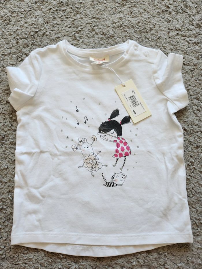 Tee-shirt Catimini blanc neuf 18 mois