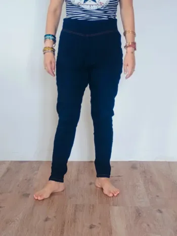 Jegging/Pantalon taille haute bleu marine Best Montain T42