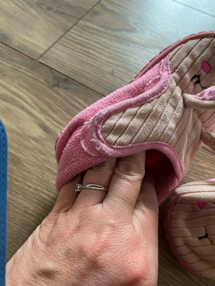 Chaussons lapins roses à scratch T23 - photo numéro 5