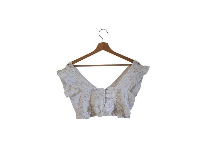 C7 top court blanc Pull&Bear M - photo numéro 2