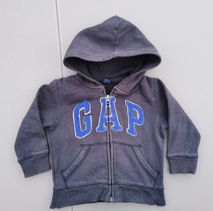 Pull sweat zippé à capuche 2 ans garcon Baby Gap