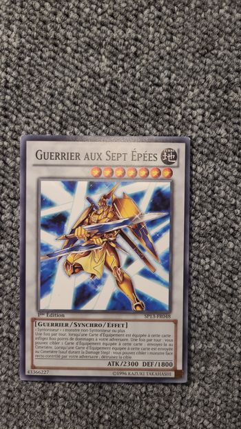 Carte yu gi oh  - Guerrier aux 7 épées  - 1996