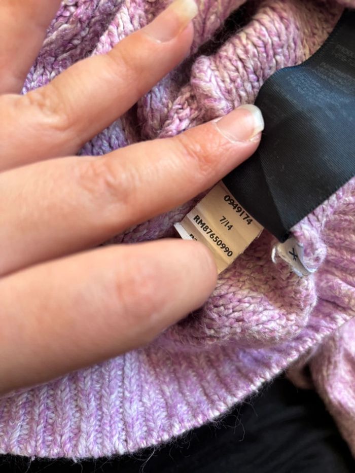 Pull rose en maille taille L - photo numéro 13