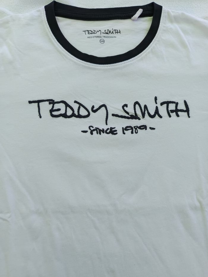 T-shirt mc blanc teddy Smith 16 ans S - photo numéro 2