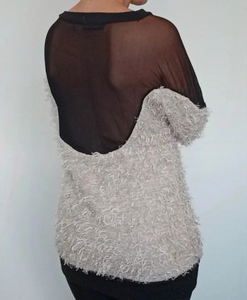 Pull poilu dos nu voile TU