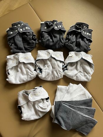 Lot 7 couches lavables lulu nature 