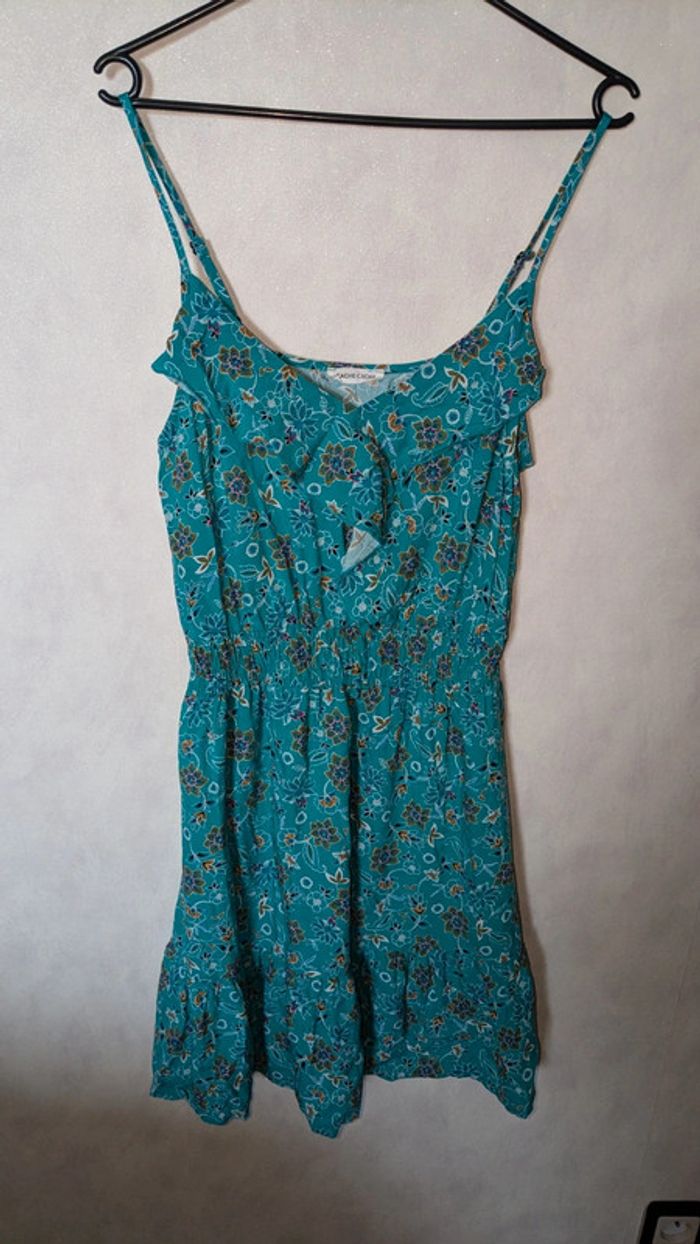 Robe été verte motifs