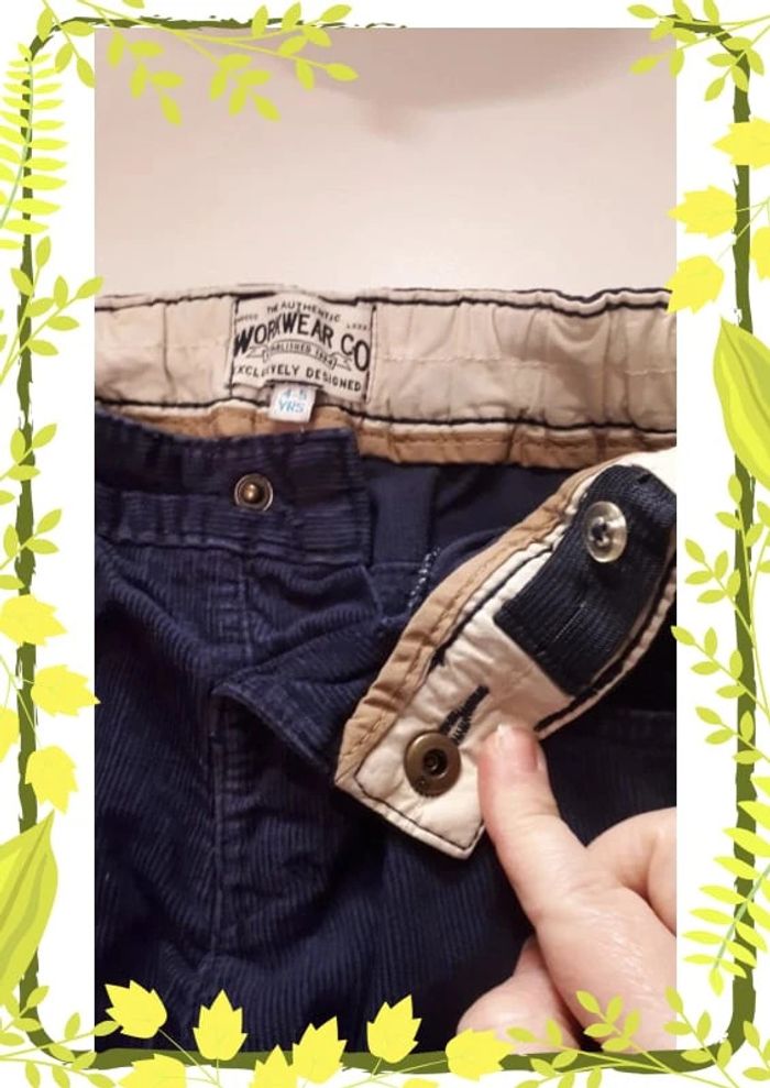 Pantalon taille ajustable effet velours 4/5 ans - photo numéro 3