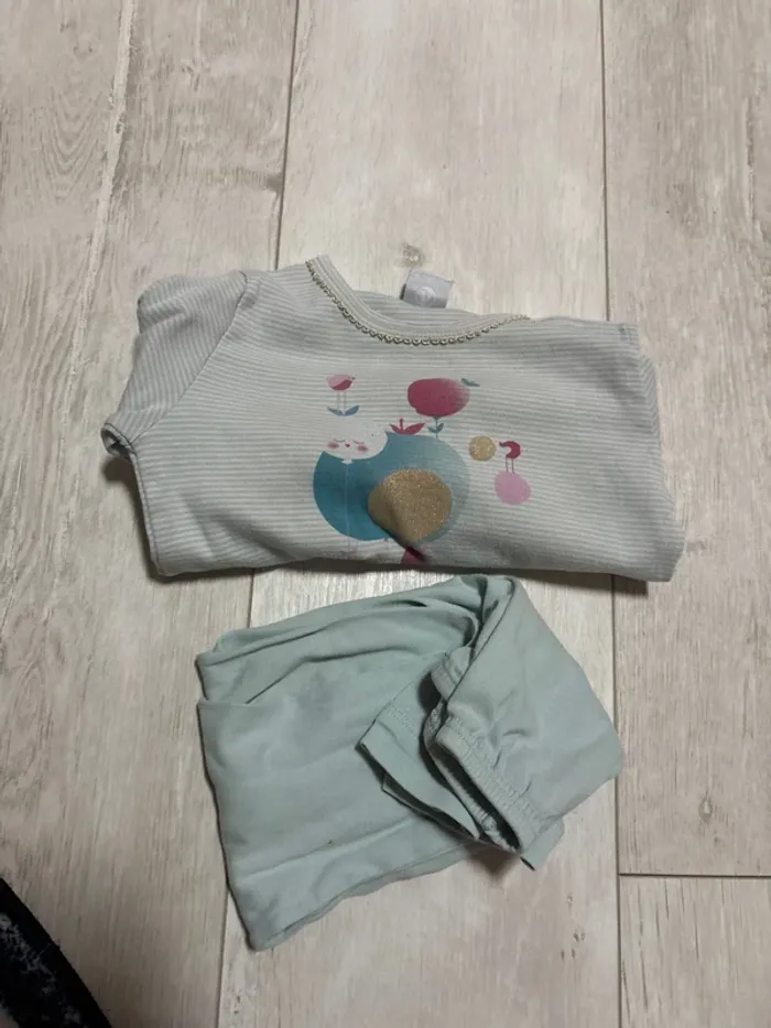 Ensemble pyjama petit bateau bleu clair 4 ans - photo numéro 5