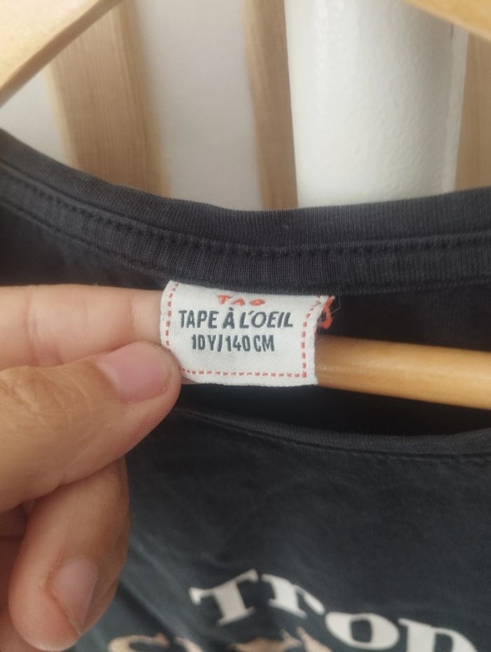 T-shirt manches longues tao noir 10ans - photo numéro 3