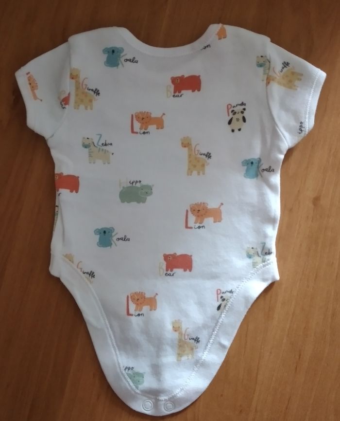 Lot de 3 Bodies manches courtes 0/1 mois garçon - photo numéro 5