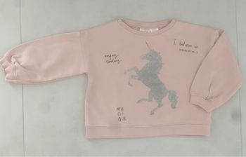 Sweat Zara 18/24 mois motif licorne