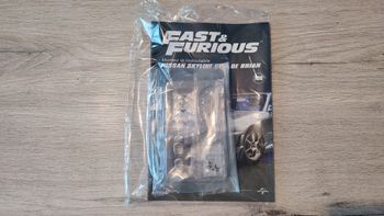 Lot fascicule avec pièces numéro 100 n°100 Nissan Skyline GT-R R34 Fast & Furious de Brian O'Conner 
