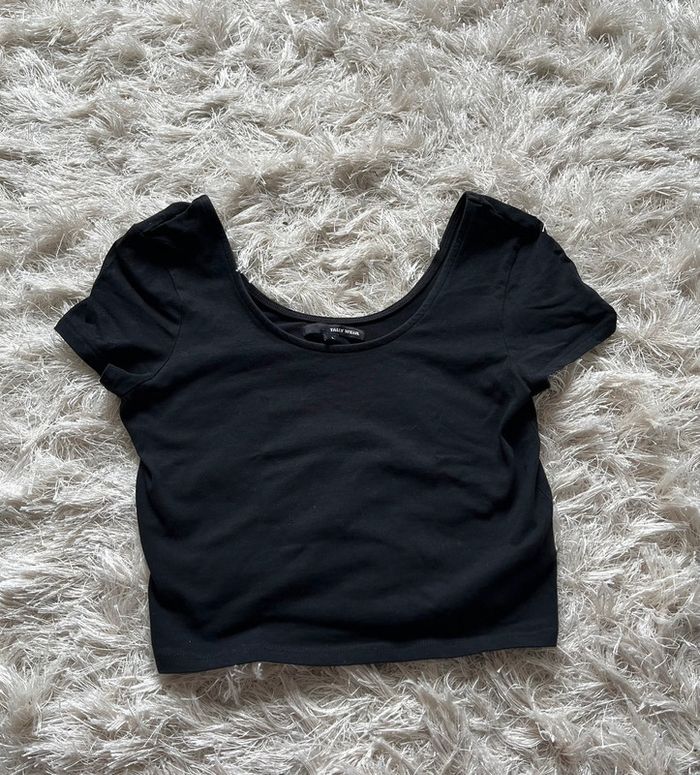 Crop top basic noir 40