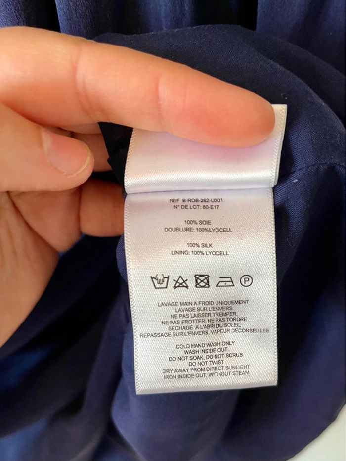 Robe bleue soie Ekyog 40 - photo numéro 4