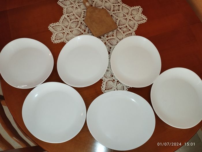 6 assiettes ovales