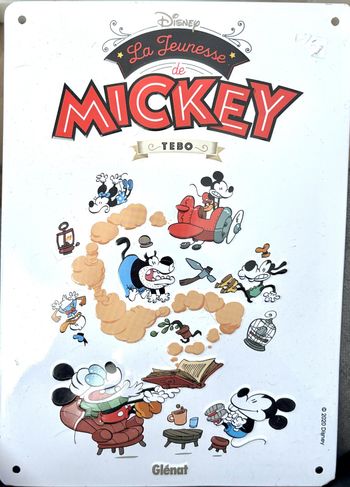 Plaque metal La jeunesse de mickey Glenat
