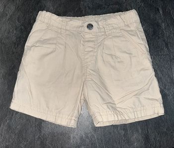 Short en tissu beige