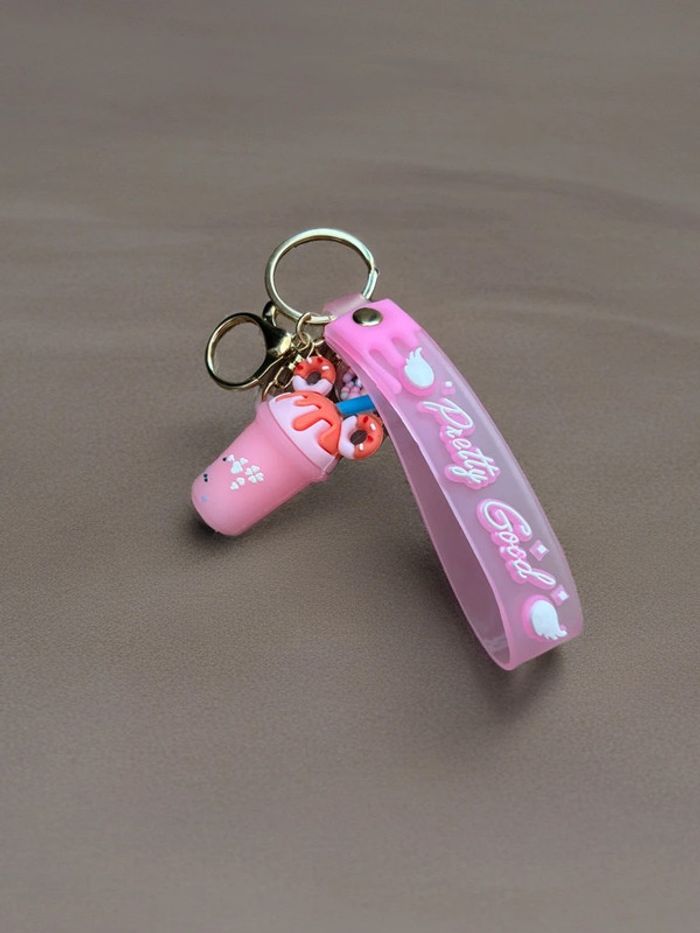 Porte clés glace rose