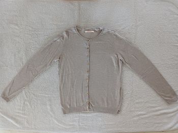 Gilet beige Camaïeu S (réf perso g-q45)(familleac72)