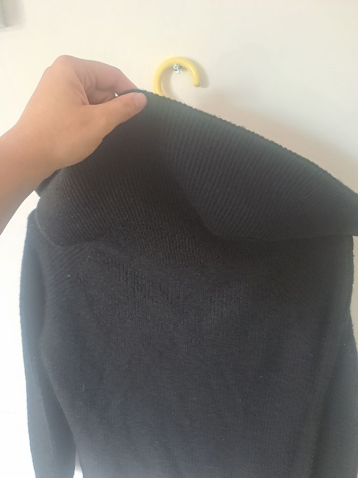 Pull noir à grand col H&M Taille XS - photo numéro 6