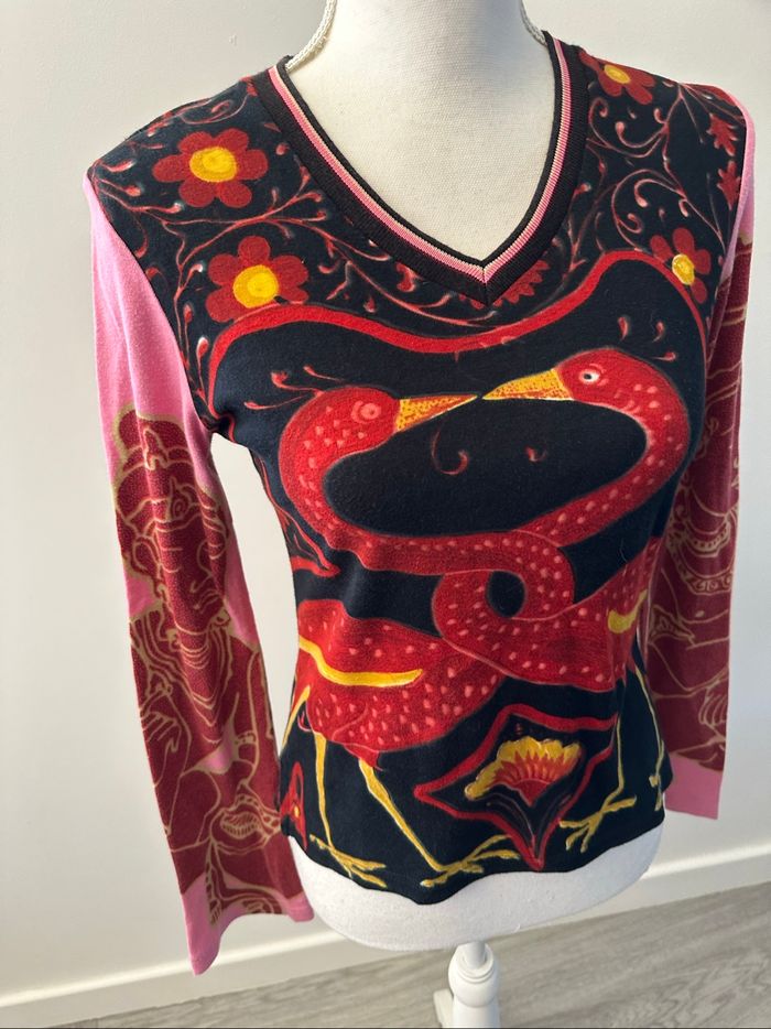 Top multicolore flamants roses Custo Barcelona T38 M - photo numéro 2