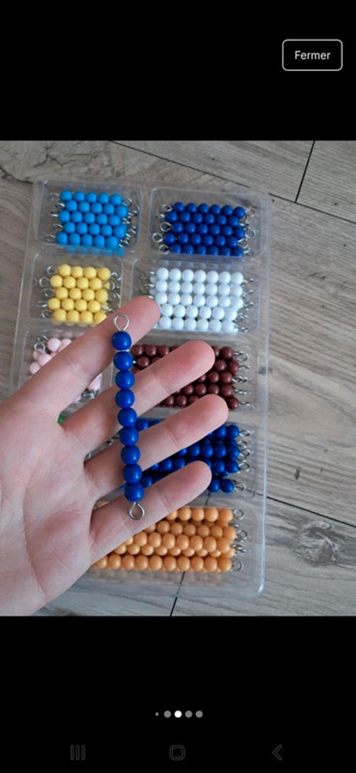 Gros lot de 100 escaliers de perles. Méthode dénombrement montessori. J'apprends à compter - photo numéro 4