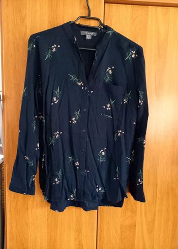 Chemise bleue imprimée femme taille 40