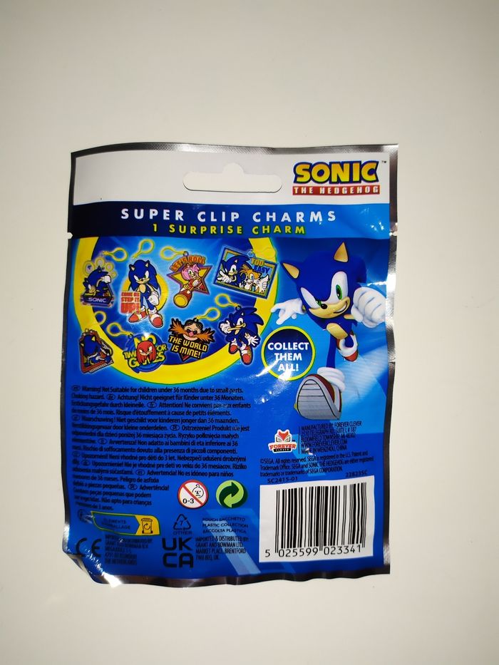 Pochette surprise goodies porte clés Sega Sonic the hedgehog neuf - photo numéro 2