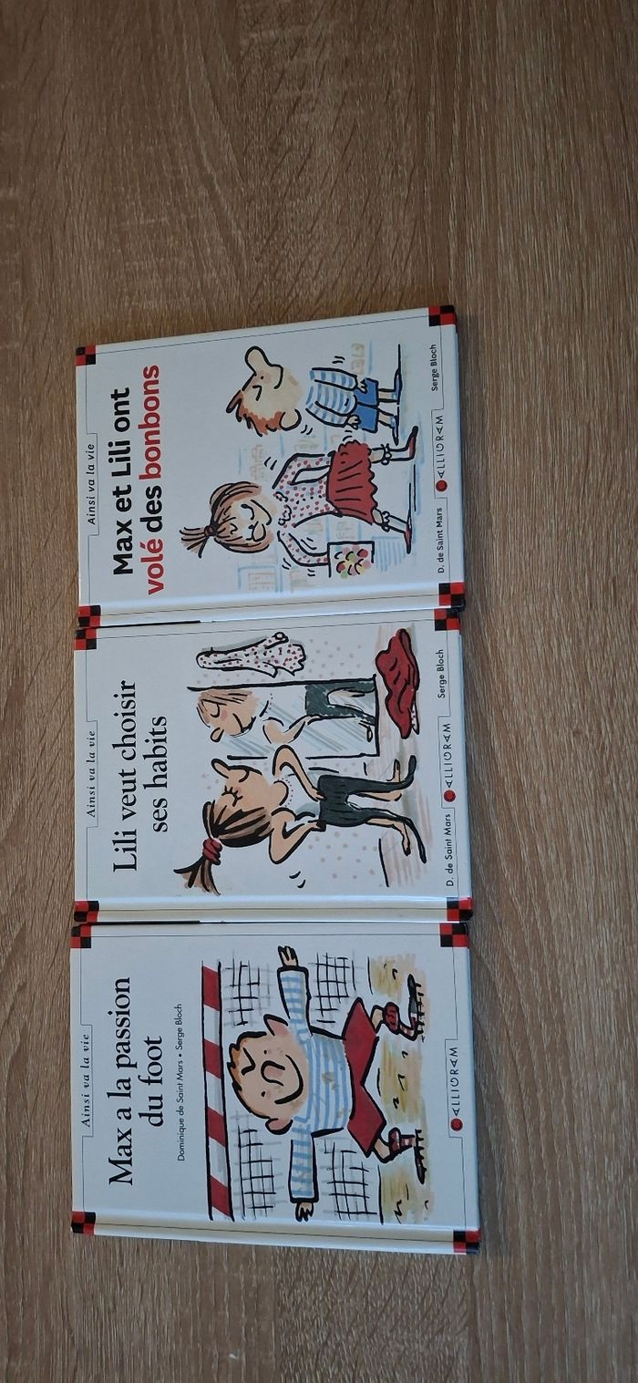 📚 Lot de 3 Livres "Max et Lili" Thèmes Variés Bon État