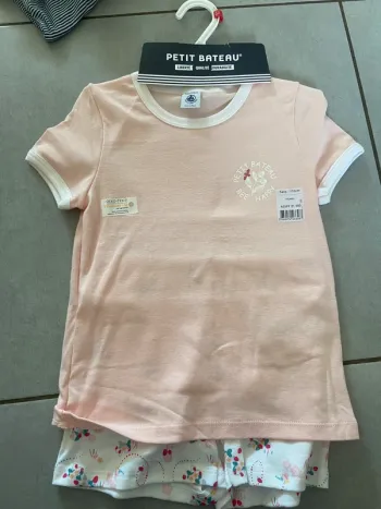 Pyjama court été petit bateau fille 5 ans Neuf