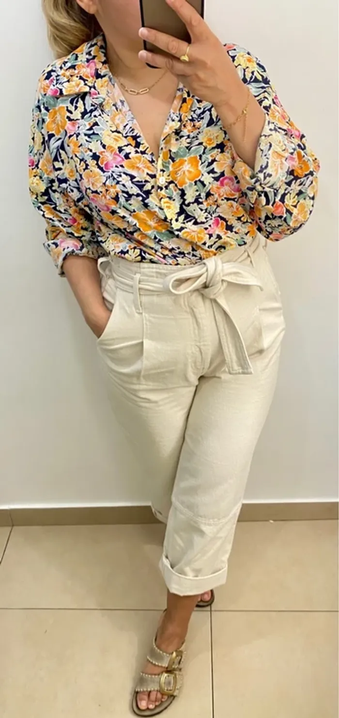 Chemise imprimée fleurs Taille 40 - photo numéro 2