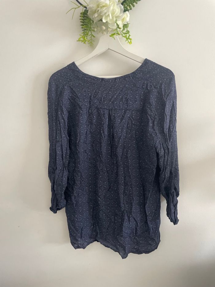 🌸Blouse manches longues bleu à motif taille M 🌸 - photo numéro 3