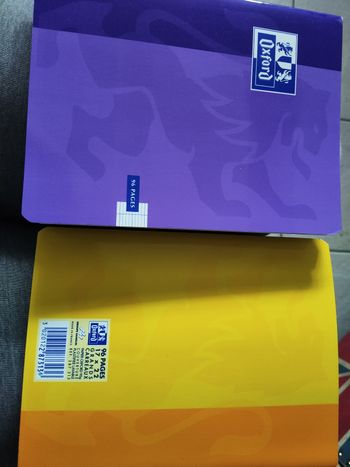 Lot de 2 petits cahiers oxford 96 pages