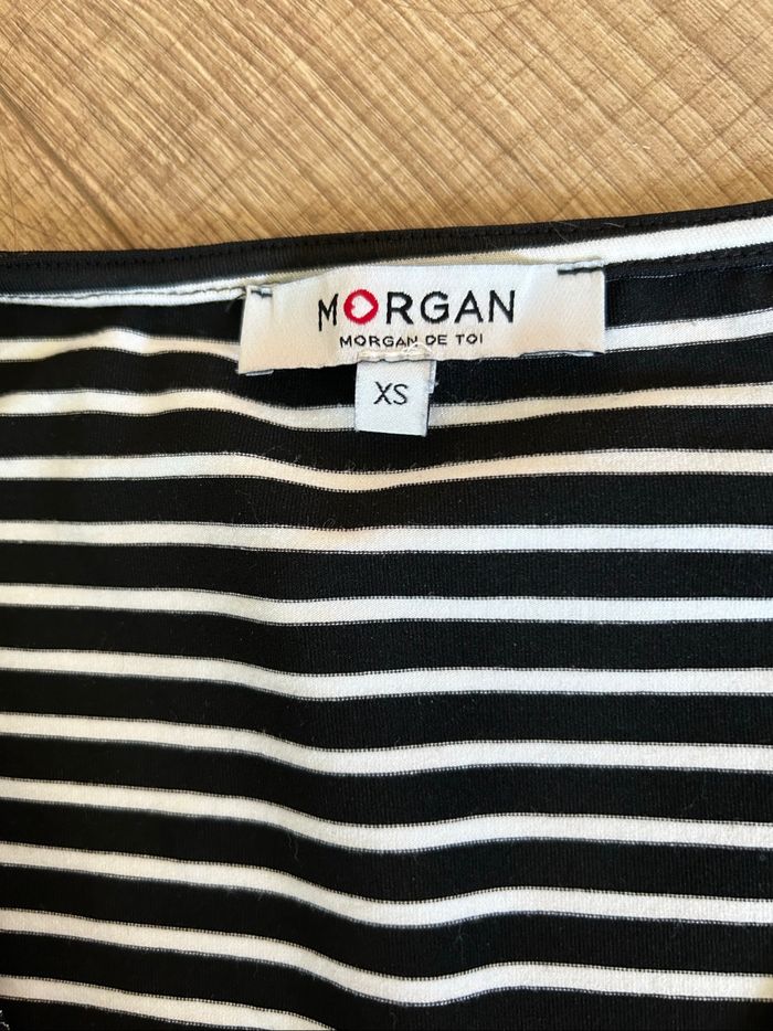 Blouse rayée noire et blanche Morgan taille XS jamais portée - photo numéro 9