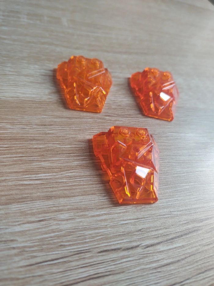 Lego lot 3 wedge 4x4 orange trans 64867 - photo numéro 4